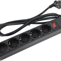 Сетевой фильтр Perfeo REAL POWER 5 гнёзд, 3 метра, 3х1,5мм2, 16A, 3500Вт, тройная защита, чёрный (1/30)