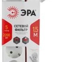 Сетевой фильтр Эра USF 5гнёзд 1.5м 3x0.75мм² белый
