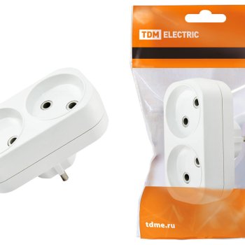 Двойник TDM 6А б/з линейный белый (50)
