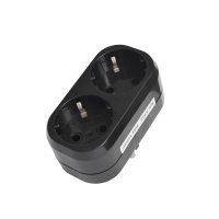 Двойник Универсал 16А с/з черный (50)