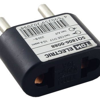 Переходник плоский TDM 10А черный (50)