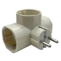 Тройник 3Т заземление 16А бежевый Omnyx (12)