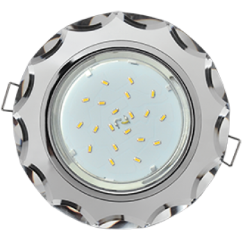 [] Ecola GX53 H4 Glass Стекло Круг с вогнутыми гранями хром - хром 38x126