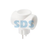 Тройник Rexant 6/10A б/з белый (5)