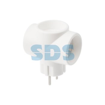 Тройник Rexant 6/10A б/з белый (5)