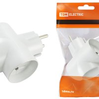 Тройник TDM 16А белый (20/240)