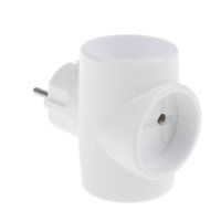 Тройник Toker 3T 6/10A б/з белый (50)