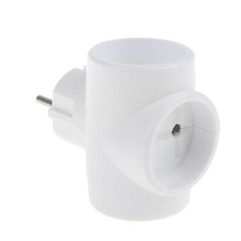 Тройник Toker 3T 6/10A б/з белый (50)