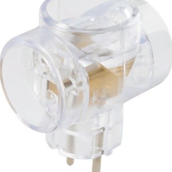 Тройник Toker 3T 6/10A б/з прозрачный (50)