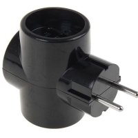 Тройник Toker 3Т 6/10A б/з черный (50)