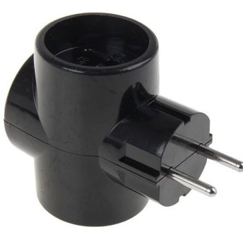 Тройник Toker 3Т 6/10A б/з черный (50)