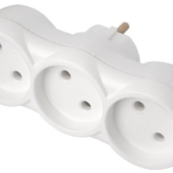 Тройник Светоприбор 16А б/з белый (9/36)