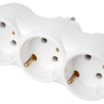 Тройник Светоприбор 16А с/з белый (9/36)