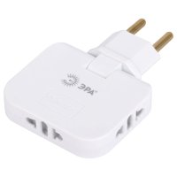 Тройник Эра 10А б/з плоский белый поворотный (50)