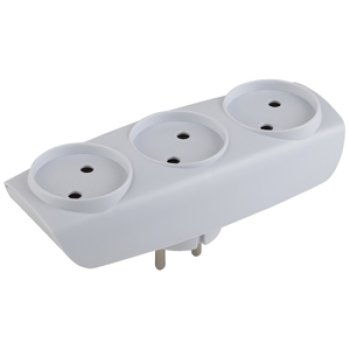 Тройник Эра 16A б/з белый (10/60)