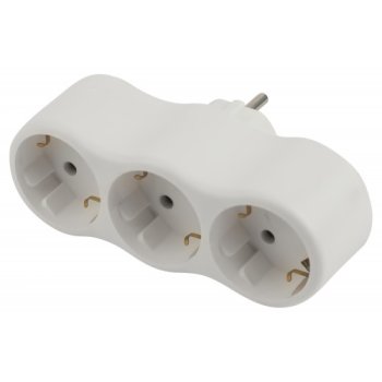 Тройник ЭРА 16A с/з белый (60)