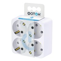 Четверник Фотон 16A с/з АМ 16-4Е белый (12/72)