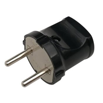 Вилка General прямая б/з черный GRV-P-6-R-B-IP20 (50/500)