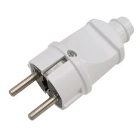 Вилка General прямая с/з 16А белый GRV-P-16-R-G-W-IP20 (30/300)