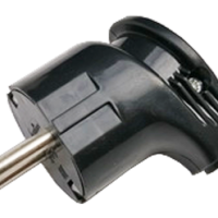 Вилка угловая с заземлением 16А черная 4210 IN HOME