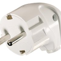 Вилка Makel угловая с заземлением белая (125/500)