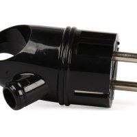 Вилка Smartbuy угловая c/з кольцо черная 16А (40)