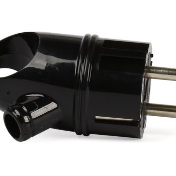 Вилка Smartbuy угловая c/з кольцо черная 16А (40)