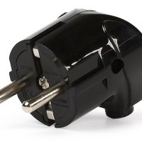 Вилка Smartbuy угловая c/з черная 16А (50)