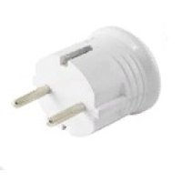 Вилка TDM круглая c/з белая 10А (30)