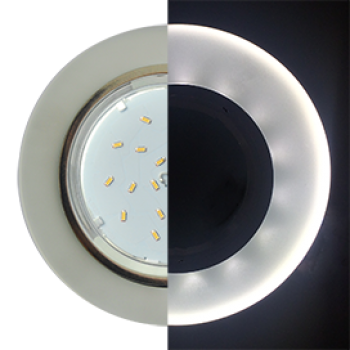 Светильник Ecola GX53 H4 LD5310 Glass Стекло Круг с подсветкой хром - матовый 38x126 (к+) (30)