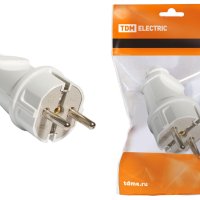 Вилка TDM прямая c/з белая (25)