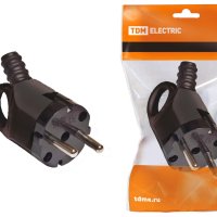 Вилка TDM угловая c/з кольцо черная (35)