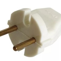 Вилка Витебск прямая без заземления белый (20/400)