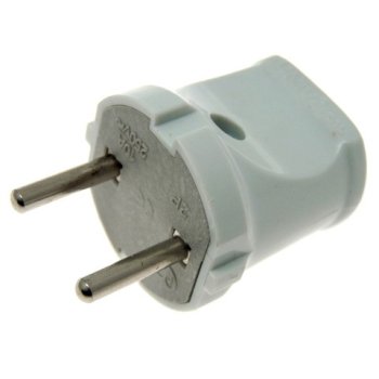 Вилка Универсал без заземления белая 6А (50/500)