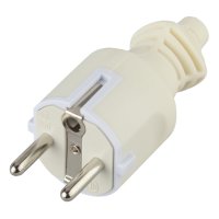 Вилка Эра V4 c/з 16A прямой ввод белая (10)