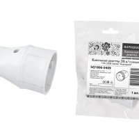 Штепсельное гнездо TDM без заземления 10А белый Народная (50)