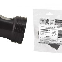 Штепсельное гнездо TDM без заземления 10А черный Народная (50)