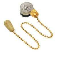 Выключатель Rexant для светильника деревянный наконечник золото (10)