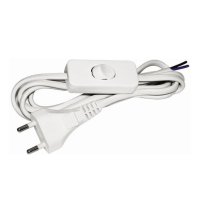 Шнур с переключателем-бра IEK 2м белый (100)