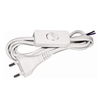 Шнур с переключателем-бра IEK 2м белый (100)