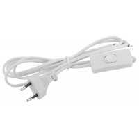 Шнур  с переключ.-бра Эра 1.8м белый (80)