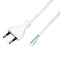 Шнур с вилкой Rexant 1,8м ШВВП 2х0,5 белый (50/300)