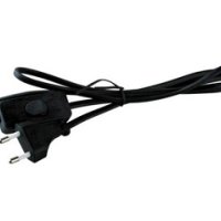 Шнур с вилкой Volsten S-LRBK 1.5м плоская черный выключатель б/з ШВВП 2*0,75 (50)