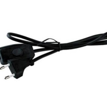 Шнур с вилкой Volsten S-LRBK 1.5м плоская черный выключатель б/з ШВВП 2*0,75 (50)