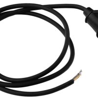 Шнур с вилкой Volsten S-LR2A 1.5м прямой черный с/з ПВС 3х1 (10/150)