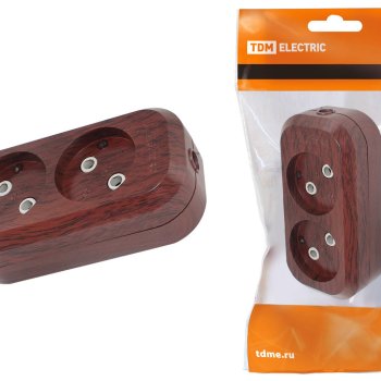 Колодка TDM 2гн 10А без заземления бук (20)