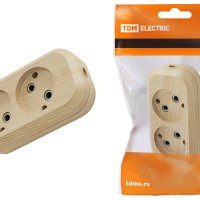 Колодка TDM 2гн 10А без заземления сосна (20)