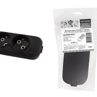 Колодка 2гн без заземления 10А чёрный Народная TDM (10)