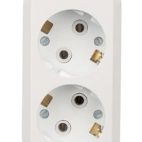 Колодка 2гн с заземлением 16А ABS Omnyx (24/192)