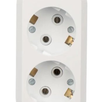 Колодка 2гн с заземлением 16А ABS Omnyx (24/192)